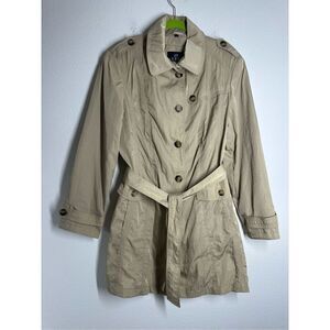 NWOT Barbara Lebek Beige Trench Coat Belted Size 20 UK/ 16 US